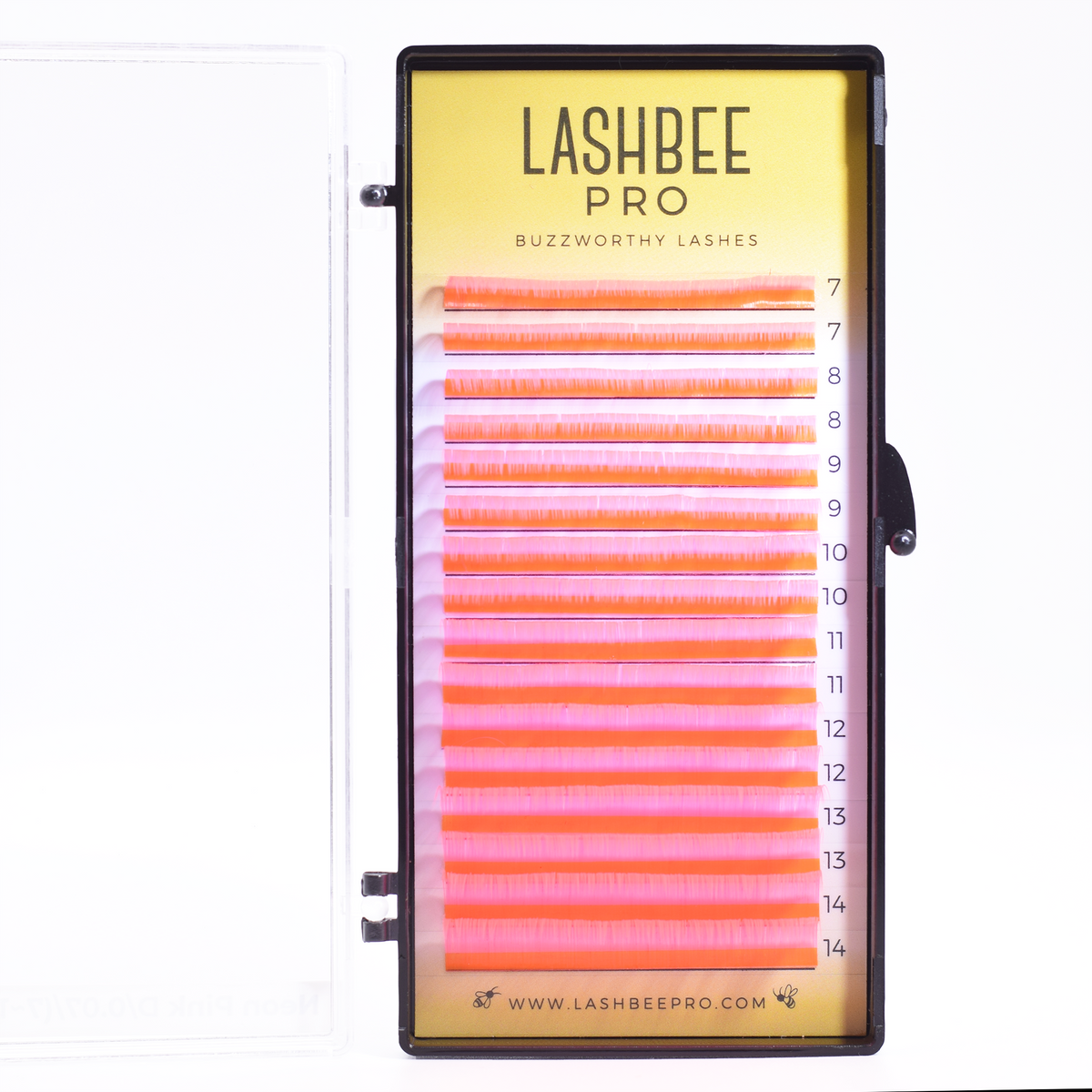 Mixed-Length Neon Pink Lashes