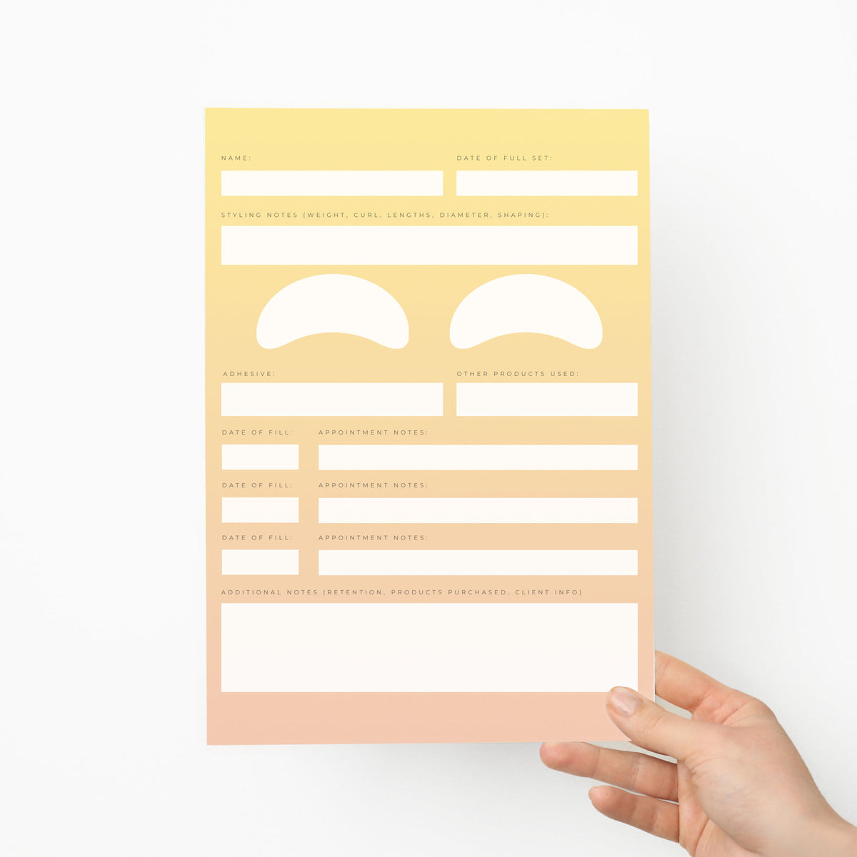 Printable Client Information Sheets