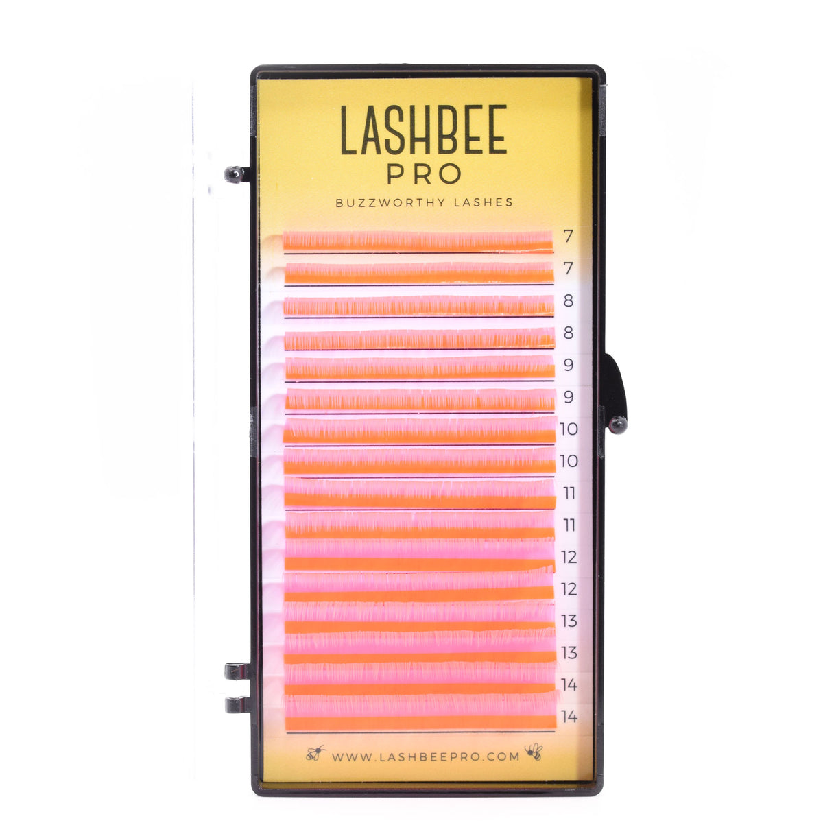 Mixed-Length Neon Pink Lashes